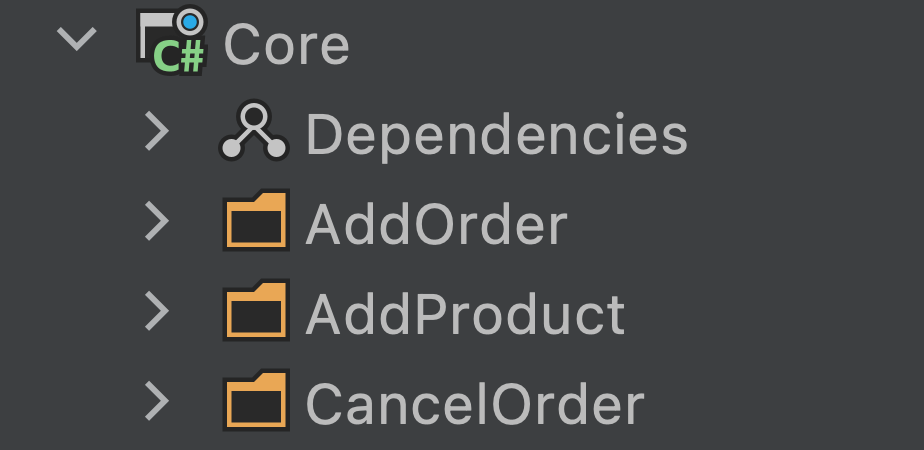 Feature folder structure approach